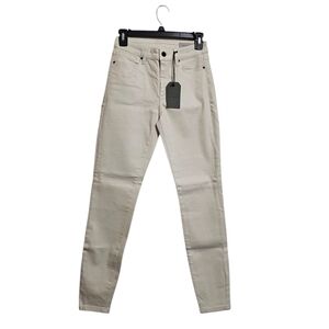 AllSaints Miller High Rise Coated Ivory White Skinny Jeans 26 NWT